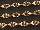 14 k Solid Yellow Gold 2.55mm Hammered Anchor Chain Necklace 16”,18”,20”,22”,24”