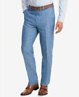 Bar III Men's Slim-Fit Blue Chambray LINEN Dress Pants 30 x 32