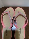 White Line Pink Thong Flip Flop Size 9/10 New Without Tags