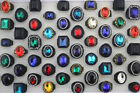 Wholesale Lots 30pcs Rings For Men Black Plated Jewelry Variety Glass Women Ring