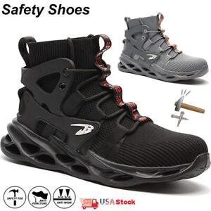 Mens Work Safety Shoes Steel Toe Cap Bulletproof Boots Indestructible Sneakers D