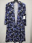NWT LULAROE SARAH WOMENS SIZE XL Blue/Yellow Floral CARDIGAN SWEATER DUSTER