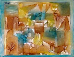 11181.Decoration Poster.Home Wall art.Paul Klee painting.Fas��__sade brown-green