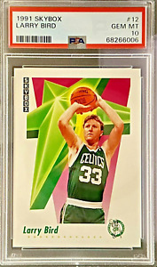 1991 Skybox #12 Larry Bird (HOF) Boston Celtics PSA 10 GEM-MT Boston Celtics