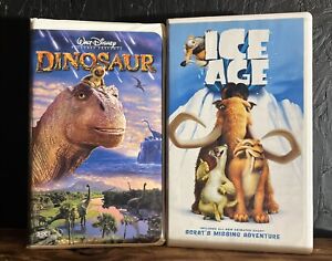 New ListingVHS Lot (2) Ice Age & Dinosaur - VCR Video Tapes Clamshell Cases ~ Free Shipping