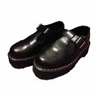 Dr. Martens Bethan Platforms Black Leather Mary Jane Shoes UK 5 US 7 EU 38