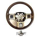 Heated Leather Steering Wheel 2013-2018 Ram 1500 2500 3500 Brown Worn but Usable (For: Ram Limited)