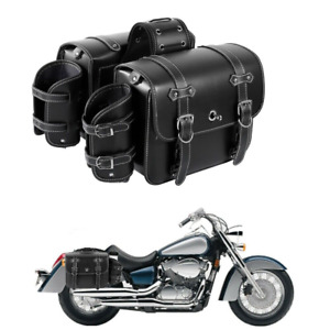 Universal Motorcycle Luggage Saddle Bags Storage Bag Side Tool with Cup Holder (For: Indian Roadmaster)
