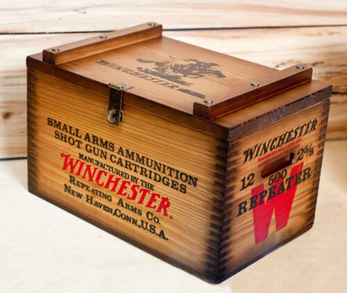 53025 Winchester Wooden Ammunition Box | Wood Ammo Box | Wooden Ammo Box