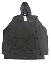 Nike Men's Long Sleeve Training Zip Up Jacket - Black (CU6231-010) Tall Sizes