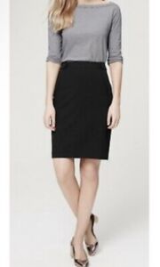 Ann Taylor Loft Career Black Pencil Skirt Zipper Closure Womens Size 12