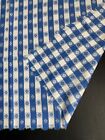 VINTAGE CARD TABLE SIZE BLUE/WHITE CHECKED TABLECLOTH 43