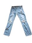 Levi's 501 Original Fit Men's Ripped Jeans - 32W/32L, Blue Stonewash
