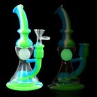 Flow Ball Silicone Hookah Glow in dark Glass Bong Shisha Water Pipe with bowl