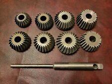 8 Genuine Sioux Valve Seat Cutters 1 5/8 - 2 1/8,  45 and 75 Degree w/ 1 Pilot