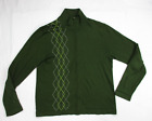 Banana Republic Sweater Mens Medium Green Silk Cashmere Olive Full Zip Dressy