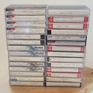 Lot 28 Used Pre-Recorded TDK SONY Maxell & More Cassette Tapes SOLD AS BLANK
