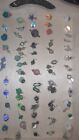 Lot Of 75+ Basic Jewelry Making Crystal Dangle Drop Beads W Bead Caps On Wire