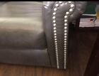 Nailhead Leather Sleeper Sofa - Sofa bed width 68 inches