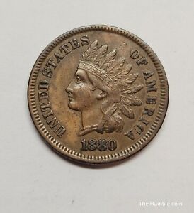 1880 Indian Head Cent (AU) 04AB