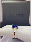 3.69 Carat BLUE & WHITE SAPPHIRE RING. (sz7) Retail ZALES JEWELERS FOR $456.00