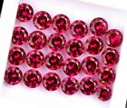 Genuine Ruby 20 PCS Natural Red CERTIFIED Round Cut 5 mm Size Loose Gemstone LOT