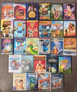 Walt Disney Pixar DVD Movie Lot of 27 Family Classic Animated Cartoons