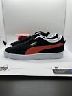 Puma Suede Classic XXI 21 Low Casual Sneakers Black Red 374915-37 Mens Size