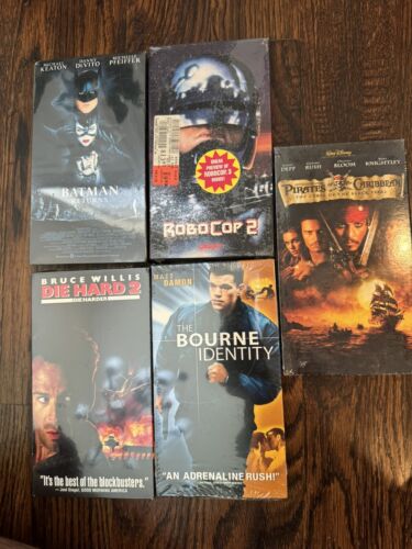 New ListingSealed VHS Lot Batman Returns Pirates Of The Carribean Die Hard 2 Bourne Identit