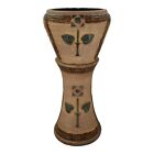 Roseville Mostique Tan 1916 Vintage Pottery Ceramic Jardiniere Pedestal 571-10
