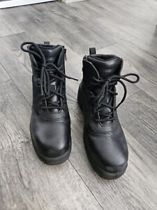 Worx 5266 Red Wing Mens Size 9 WW Work Boots Black Leather Steel Toe