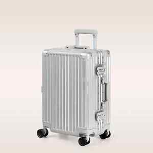 NEW!! Aluminium Frame Carry On Luggage TSA Lock No Zipper Suitcase 20 24 28 in