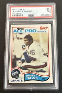 1982 Topps ALL PRO LAWRENCE TAYLOR #434 Rookie RC HOF New York Giants NM PSA 7