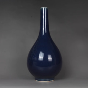 New ListingDelicate Chinese Hand Painting Monochrome Glaze Porcelain Dan Vase