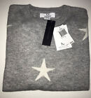MAGASCHONI Cashmere STAR Sweater FLANNEL GRAY size M or L or XL ($248) NWT