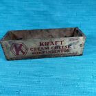 Vintage 3lb Kraft Cream Cheese With Pimientos Wood Box Dovetail Corners