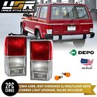 DEPO Euro Style Red/Clear Rear Tail Light Set for 1984-1996 Jeep Cherokee XJ (For: Jeep Cherokee)