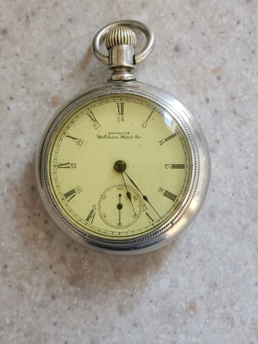 Antique 1883 American Waltham Watch Co PocketWatch  Grade 1- 18s - 7j Keeps Time