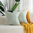 2 Packs Decorative Throw Pillow Covers 20x20 Inch Sage Green Sofa Home Decor