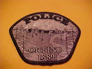 ORTING WASHINGTON  POLICE PATCH 3 1/2 X 2 3/4 INCH NEW ***************