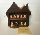 Disney Collector Thimble Cottage Set of Snow White 7 & Dwarfs Display