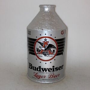 Budweiser crowntainer NOVELTY / REPLICA cone top beer can, plastic label