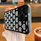 For iPhone 14 Pro Max 13 15 11 Cute Bling Glitter Diamond Girl Phone Case Cover
