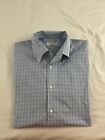 Luciano Barbera Men's Sz. Large Light Blue Check Made In Italy Button Up!