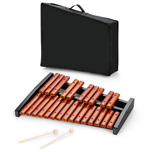 Costway 25 Note Xylophone Percussion Educational Instrument w/ 2 Mallets Wooden