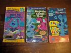 Blues Clues VHS Lot of 3 Magenta Comes Over + Big Pajama Party + ABC's and 123's