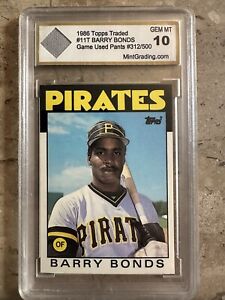 New Listing1986 Topps Traded Barry Bonds RC Gem MT 10 Pirates Giants