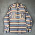 Territory Ahead Shirt Mens 2XL XXL Multicolored Blue Yellow Flannel 90s Adult