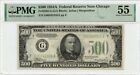 1934A $500 Federal Reserve Note Chicago Green Fr# 2202-G PMG AU55