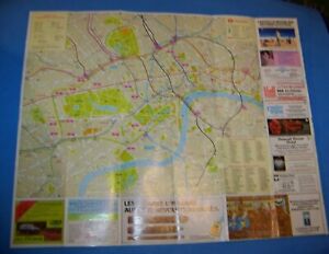 London Bus Network Maps / Brochure   Vintage 1983 Printed In French